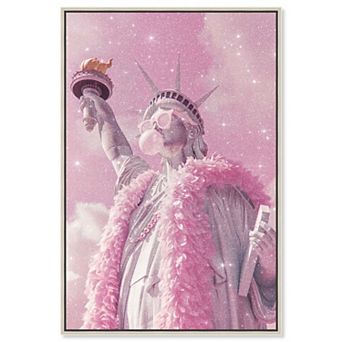 Art Remedy Statue of Style and Pop Architecture Canvas Wall Art
