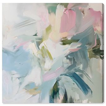 Art Remedy Elegant Green Abstract Canvas Wall Art