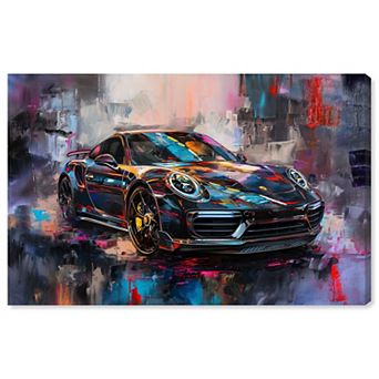 Art Remedy Porsche's Vibrant Transportation Canvas Wall Art