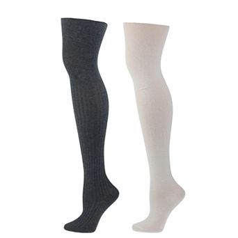 Girls Elli by Capelli 2-Pack Cotton Tights