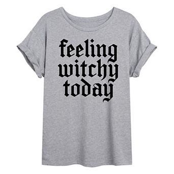 Juniors' Feeling Witchy Today Oversized Tee