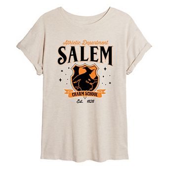 Juniors' Salem Charm School Athletic Department Oversized Tee