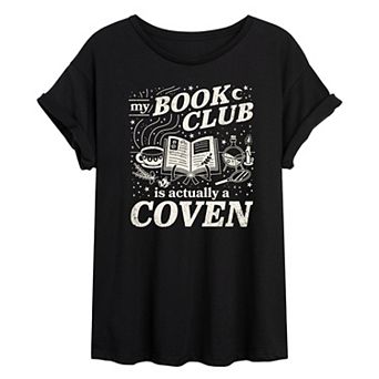 Juniors' My Book Club Is Actually A Coven Oversized Tee