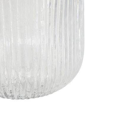 Stella & Eve Glass Ribbed Fluted Vase Table Decor