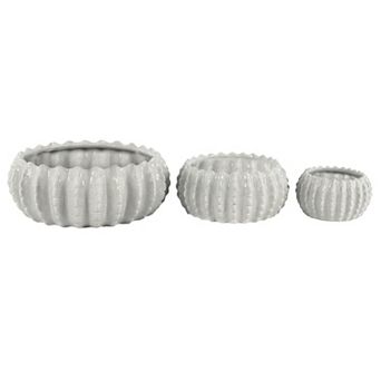 Stella & Eve Textured Ceramic Planter Set of 3