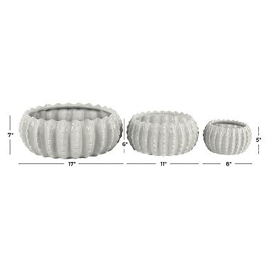 Stella & Eve Textured Ceramic Planter Set of 3