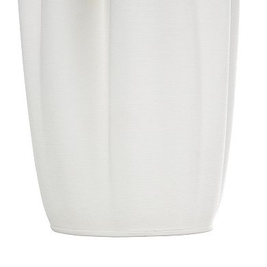 Stella & Eve Ceramic Ribbed Dimensional Folded Vase Table Decor