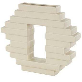 Stella & Eve Ceramic Rectangular Cutout Decorative Vase