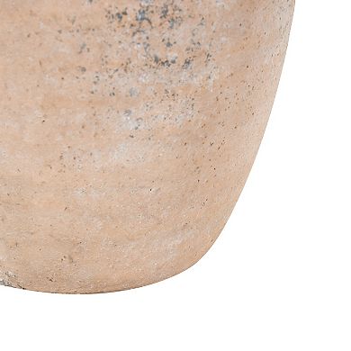 Stella & Eve Ceramic Distressed Decorative Vase with Handle Table Decor