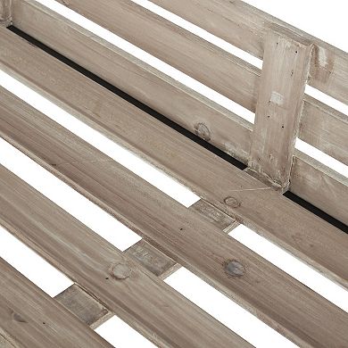 Stella & Eve Wood Wheelbarrow Plant Stand with Shelf