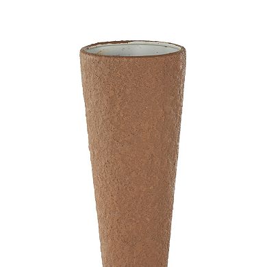 Stella & Eve Metal Art Deco Fluted Decorative Vase Table Decor