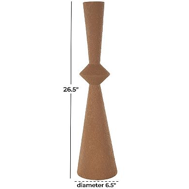 Stella & Eve Metal Art Deco Fluted Decorative Vase Table Decor