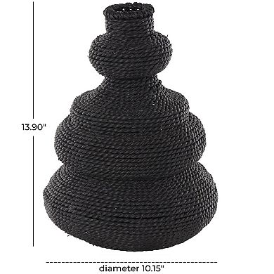 Stella & Eve Handmade Woven Bubble Decorative Vase with Abstract Shape Table Decor