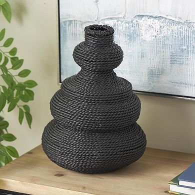 Stella & Eve Handmade Woven Bubble Decorative Vase with Abstract Shape Table Decor