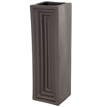 Stella & Eve Ceramic Concaved Rectangular Decorative Vase Table Decor