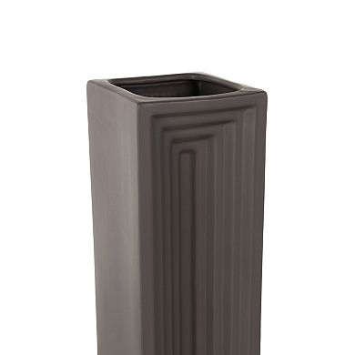 Stella & Eve Ceramic Concaved Rectangular Decorative Vase Table Decor