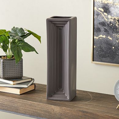 Stella & Eve Ceramic Concaved Rectangular Decorative Vase Table Decor
