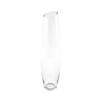 Stella & Eve Glass Tall Slanted Decorative Vase Table Decor