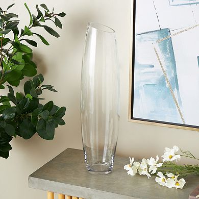Stella & Eve Glass Tall Slanted Decorative Vase Table Decor