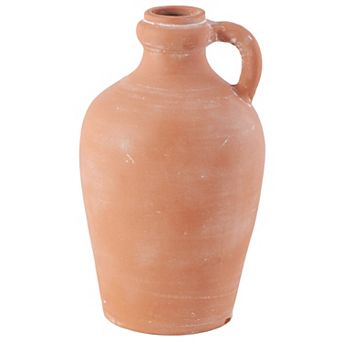 Stella & Eve Ceramic Terracotta Jug Decorative Vase with Handle Table Decor