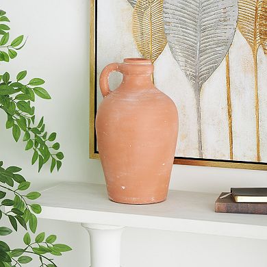Stella & Eve Ceramic Terracotta Jug Decorative Vase with Handle Table Decor