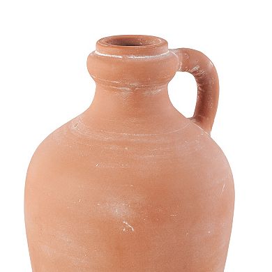 Stella & Eve Ceramic Terracotta Jug Decorative Vase with Handle Table Decor