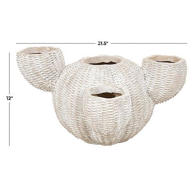 Stella & Eve Resin Wide Textured Planter