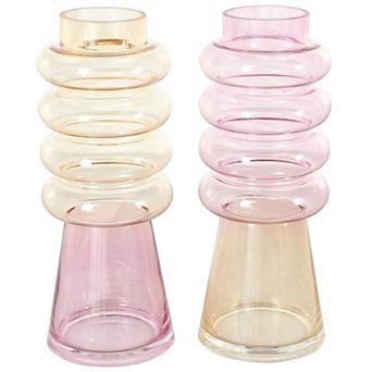 Stella & Eve 2 pc Glass Tinted Decorative Vase Set