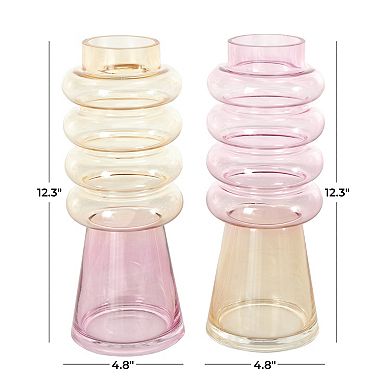 Stella & Eve 2-piece Glass Tinted Decorative Vase Set