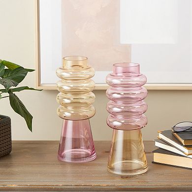 Stella & Eve 2-piece Glass Tinted Decorative Vase Set