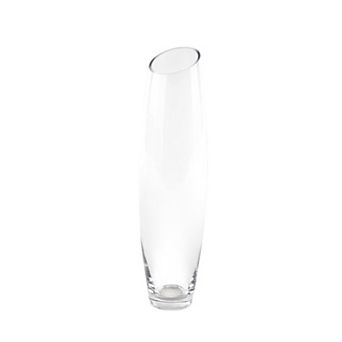 Stella & Eve Large Glass Tall Slanted Decorative Vase Table Decor