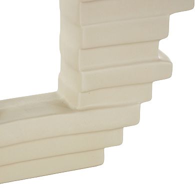 Stella & Eve Ceramic Decorative Vase with Rectangular Cutout Table Decor