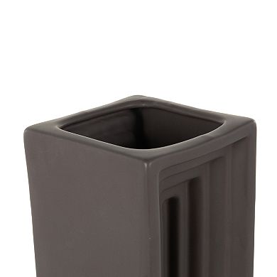 Stella & Eve Ceramic Concaved Rectangular Decorative Vase
