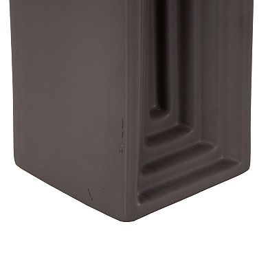 Stella & Eve Ceramic Concaved Rectangular Decorative Vase