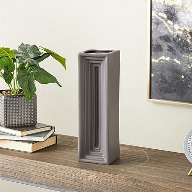 Stella & Eve Ceramic Concaved Rectangular Decorative Vase
