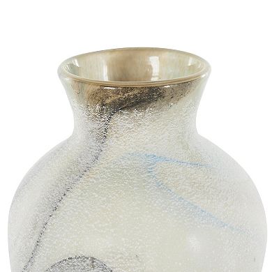 Stella & Eve Glass Distressed Textured Finish Decorative Vase Table Decor