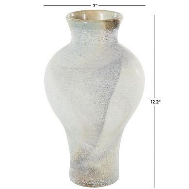 Stella & Eve Glass Distressed Textured Finish Decorative Vase Table Decor