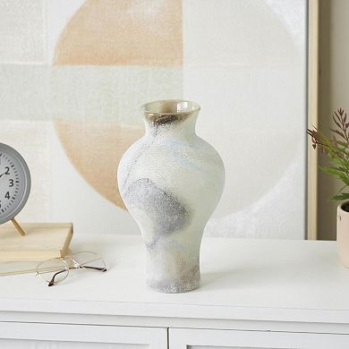 Stella & Eve Glass Distressed Textured Finish Decorative Vase Table Decor