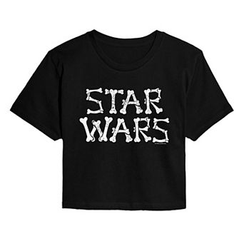 Juniors' Star Wars Bones Logo Cropped Tee