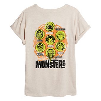 Juniors' Marvel Monsters Retro Oversized Tee