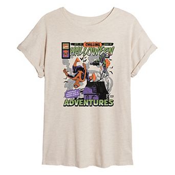 Juniors' Marvel Spider-Man Halloween Adventures Oversized Tee