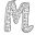 Silver Initial M