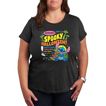 Plus Size Disney's Lilo & Stitch “Stitch's Spooky Halloween” Graphic Tee