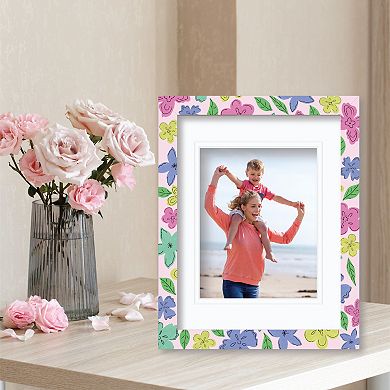 COURTSIDE MARKET Festive Florals 11 x 14 Easel Photo Frame