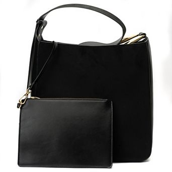 BCBGeneration Mixed Media Hobo Bag