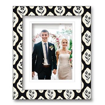 COURTSIDE MARKET ColorBloom Moments 8" x 10" Floral Easel Photo Frame