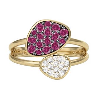 MASTERPIECE Sterling Silver Lab-Created Gemstone Ring