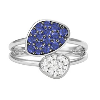 MASTERPIECE Sterling Silver Lab-Created Gemstone Ring