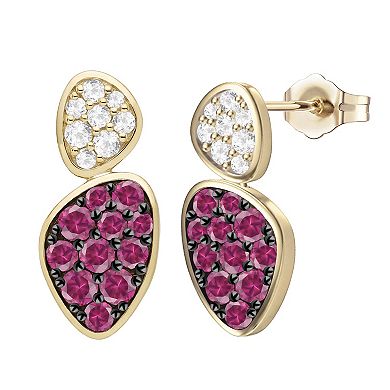 MASTERPIECE Sterling Silver Lab-Created Gemstone Earrings