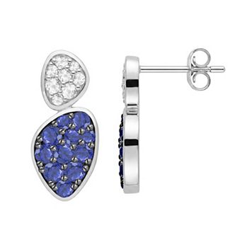 MASTERPIECE Sterling Silver Lab-Created Gemstone Earrings